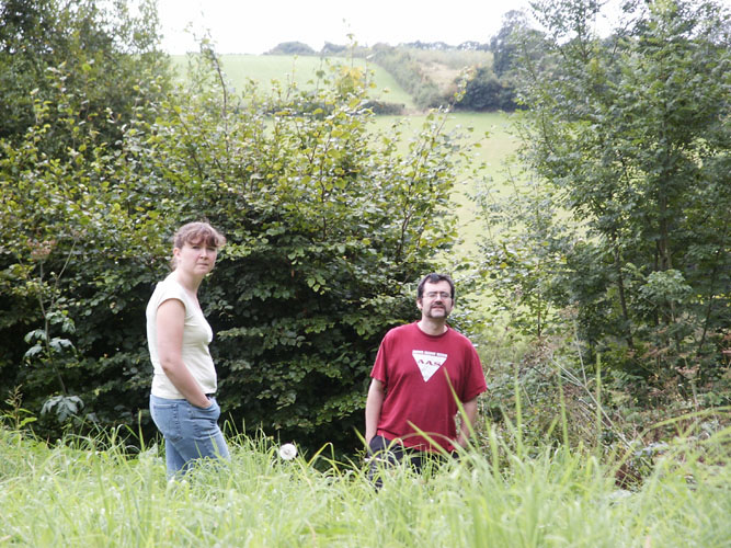 Me and Emma out in the greenery whilst everyone else sets up cameras for a Group Shot.